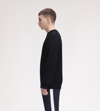 Fred Perry Sweat-shirt à col rond bleu marine