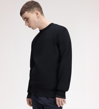Fred Perry Sweat-shirt à col rond bleu marine