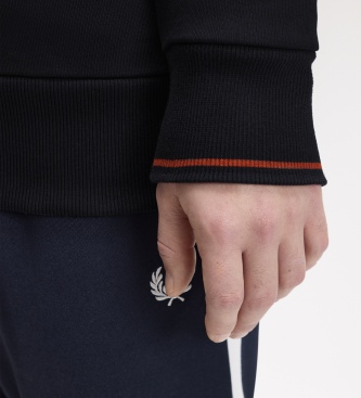 Fred Perry Sweat-shirt à col rond bleu marine