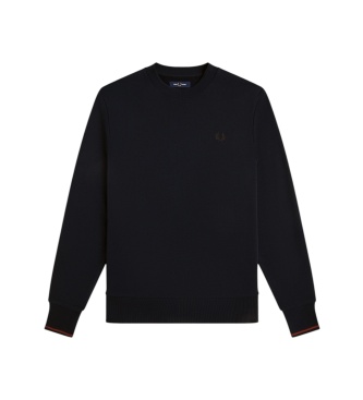 Fred Perry Sweat-shirt à col rond bleu marine