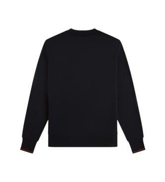 Fred Perry Sweat-shirt à col rond bleu marine