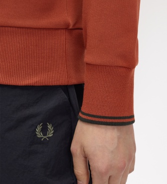 Fred Perry Sweat-shirt à col rond orange