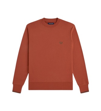 Fred Perry Sweat-shirt à col rond orange