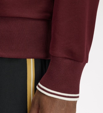 Fred Perry Sweat-shirt col rond bordeaux