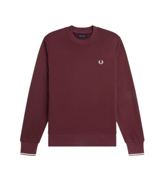 Fred Perry Sweat-shirt col rond bordeaux