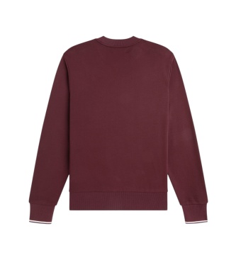 Fred Perry Sweat-shirt col rond bordeaux
