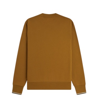 Fred Perry Sweat-shirt col rond moutarde