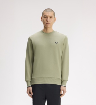 Fred Perry Sweat-shirt à col rond vert