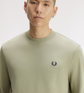 Fred Perry Sweat-shirt à col rond vert