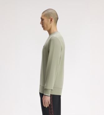 Fred Perry Sweat-shirt à col rond vert