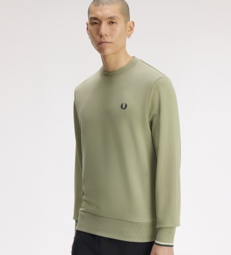 Fred Perry Sweat-shirt à col rond vert