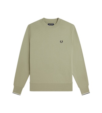 Fred Perry Sweat-shirt à col rond vert