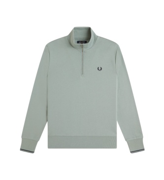 Fred Perry Sweat à demi-fermeture éclair turquoise