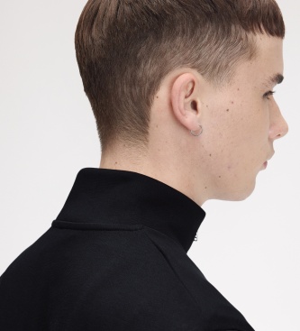 Fred Perry Sweat à demi-fermeture éclair bleu marine
