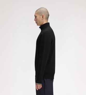 Fred Perry Sweat-shirt à demi-fermeture éclair vert