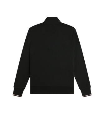 Fred Perry Sweat-shirt à demi-fermeture éclair vert