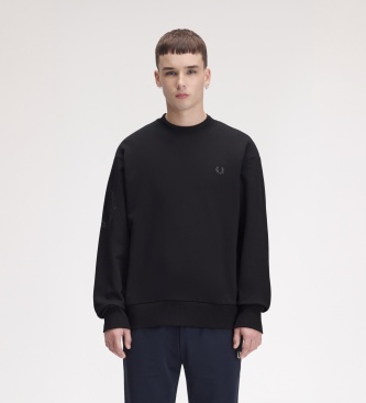 Fred Perry Sweat Laurel Wreath réfléchissant noir