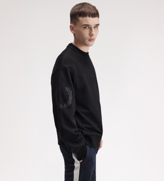 Fred Perry Sweat Laurel Wreath réfléchissant noir