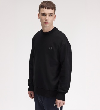 Fred Perry Sweat Laurel Wreath réfléchissant noir