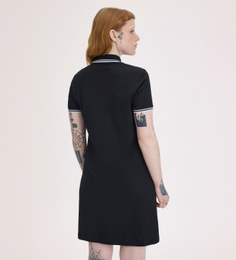 Fred Perry Vestido Twin Tipped preto
