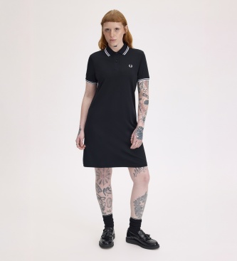 Fred Perry Vestido Twin Tipped preto