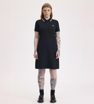 Fred Perry Vestido Twin Tipped preto
