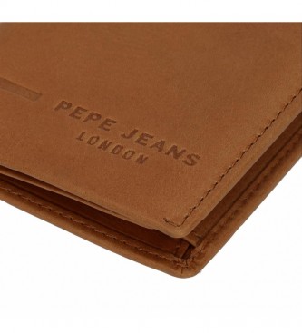 Pepe Jeans Pepe Jeans Ander camel leather card holder -9,5x7,5cm