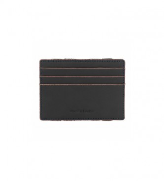 Pepe Jeans Pepe Jeans Scraped leather wallet with blue card holder -9,5x6,5x1cm