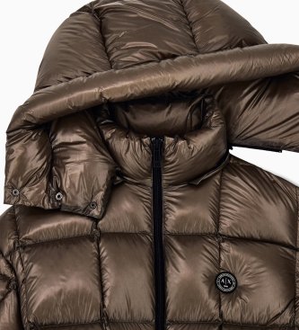 A|X Armani Exchange Brown Elegant Down Coat