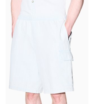 A|X Armani Exchange Bermuda met versleten effect wit