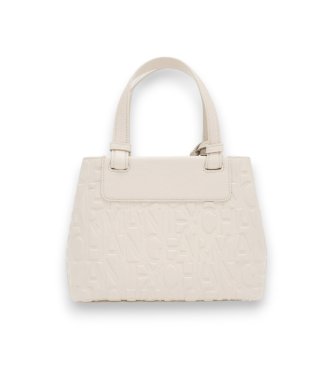 A|X Armani Exchange Bag with embossed letters in beige