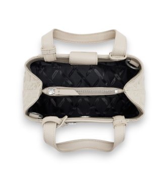 A|X Armani Exchange Bag with embossed letters in beige