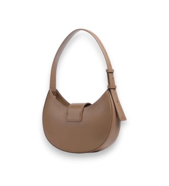A|X Armani Exchange Bolso de hombro de media luna marrón