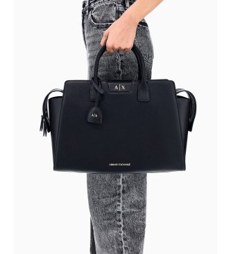 A|X Armani Exchange Black textured bag