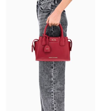 A|X Armani Exchange Textured bag with red handles