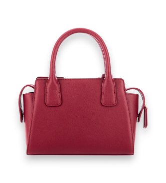 A|X Armani Exchange Textured bag with red handles