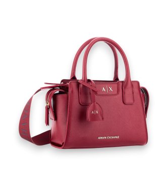 A|X Armani Exchange Textured bag with red handles