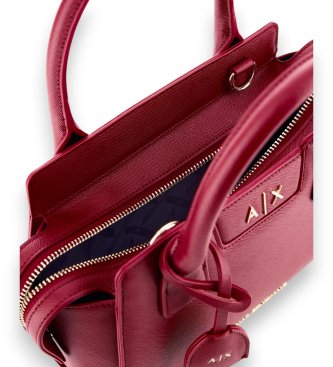 A|X Armani Exchange Textured bag with red handles