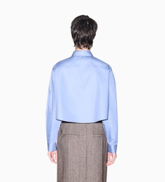 A|X Armani Exchange Regular-Fit-Hemd aus Popeline in Blau