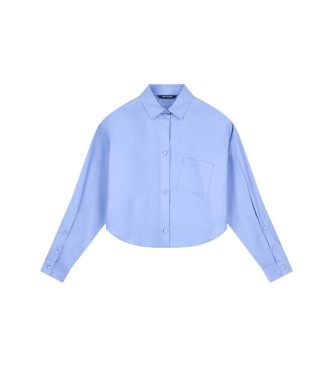 A|X Armani Exchange Regular-Fit-Hemd aus Popeline in Blau