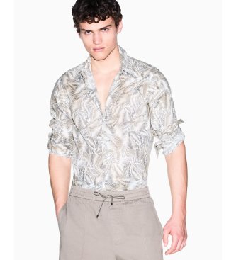 A|X Armani Exchange Camisa Oversized bege