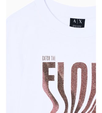 A|X Armani Exchange T-shirt Boy à coupe ample, blanc