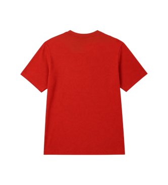 A|X Armani Exchange Camiseta com logotipo em relevo vermelho