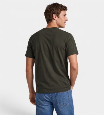 A|X Armani Exchange Camisete com logotipo em relevo verde