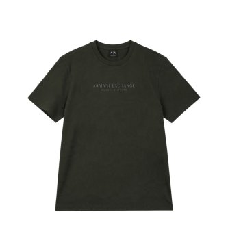 A|X Armani Exchange Camisete com logotipo em relevo verde