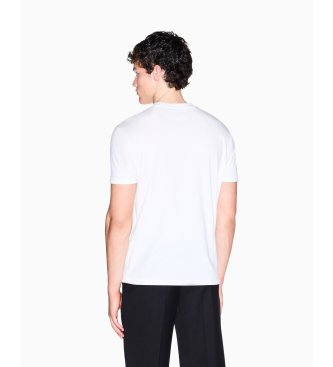 A|X Armani Exchange Majica klasi?nega kroja iz belega bomba?nega d?ersija