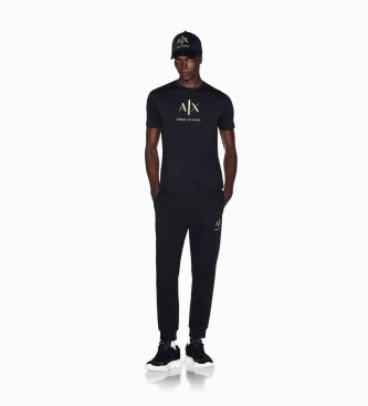 A|X Armani Exchange T-shirt com logótipo preto