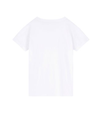 A|X Armani Exchange Camiseta oversize de punto con logotipo blanca