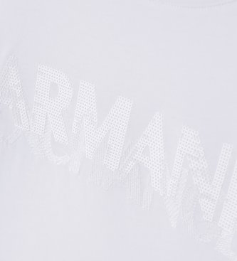 A|X Armani Exchange Camiseta oversize de punto con logotipo blanca