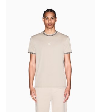 A|X Armani Exchange Camiseta Lisa bege